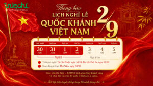 Lịch nghỉ lễ Quốc khánh 2/9 Trúc Chỉ Hà Nội KM650