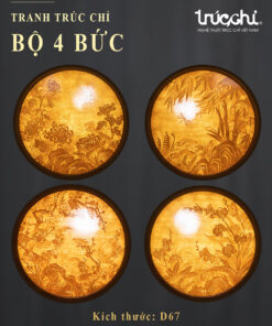 BỘ 4 TRANH TRÚC CHỈ D67