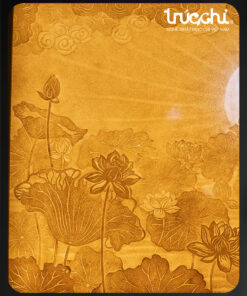 Alternative view of TRANH TRÚC CHỈ HOA SEN 196 × 115 CM