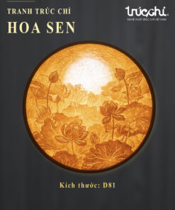 TRANH TRÚC CHỈ HOA SEN D81