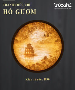 TRANH TRÚC CHỈ HỒ GƯƠM D90