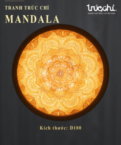 TRANH TRÚC CHỈ MANDALA D100