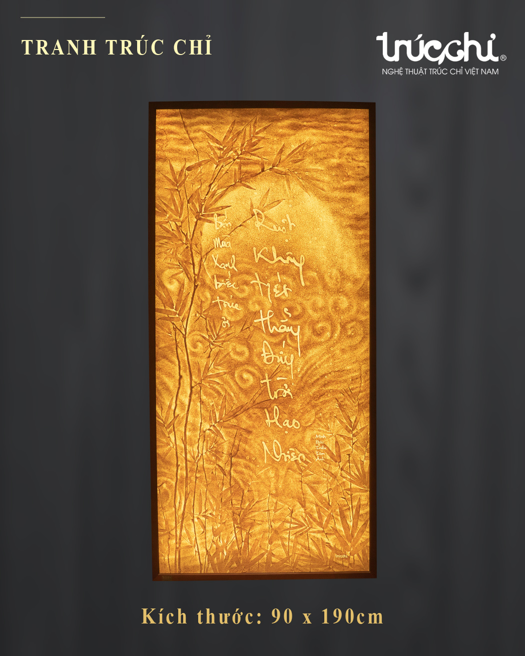 Tranh Trúc Chỉ Trúc 90 × 190 cm | Trúc Chỉ Hà Nội Tranh Trúc Chỉ Trúc 90 × 190 cm | Trúc Chỉ Hà Nội