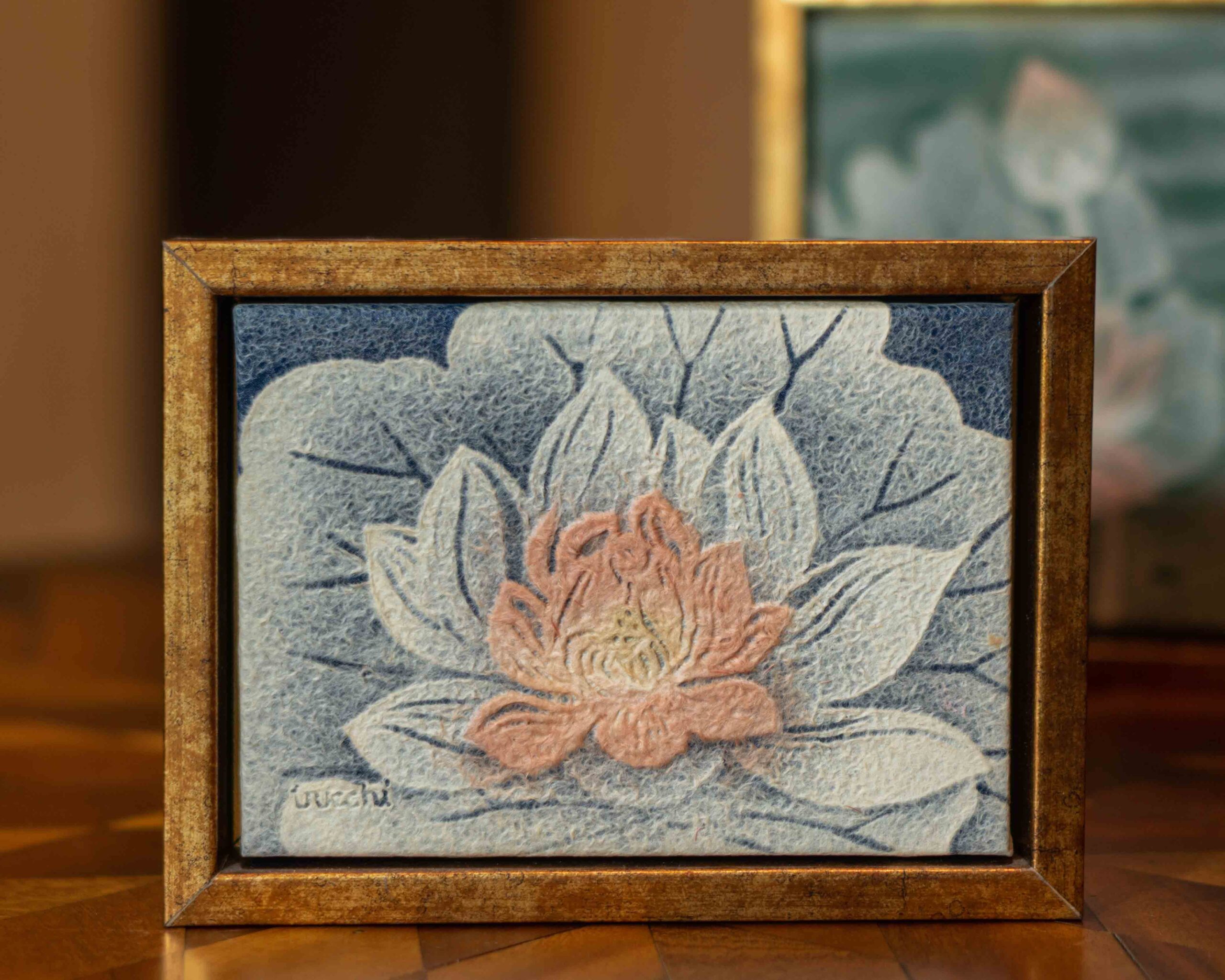 TRANH TRÚC CHỈ HOA SEN 10 × 15 CM TRANH TRÚC CHỈ HOA SEN 10 × 15 CM - Ảnh 2